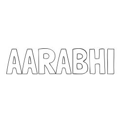 Online Created Coloring Page - AARABHI Coloring Page
