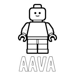 Online Created Coloring Page - AAVA Coloring Page and Easy LEGO Character Coloring Page