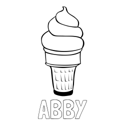 Online Created Coloring Page - ABBY Coloring Page and Ice Cream Coloring Page