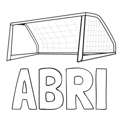 Online Created Coloring Page - ABRI Coloring Page and Simple Soccer Goal Coloring Page