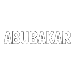 Online Created Coloring Page - ABUBAKAR Coloring Page