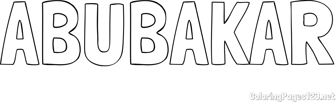 ABUBAKAR Coloring Page