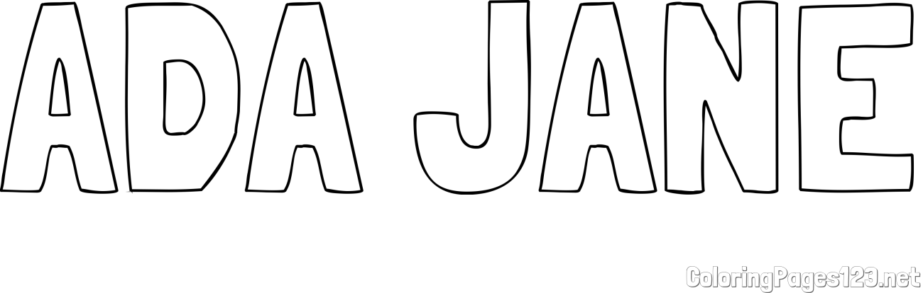 ADA JANE Coloring Page