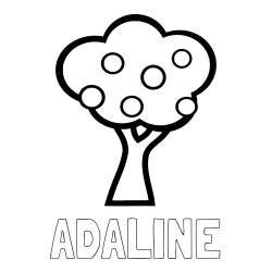 Online Created Coloring Page - ADALINE Coloring Page and Apple Tree Coloring Page