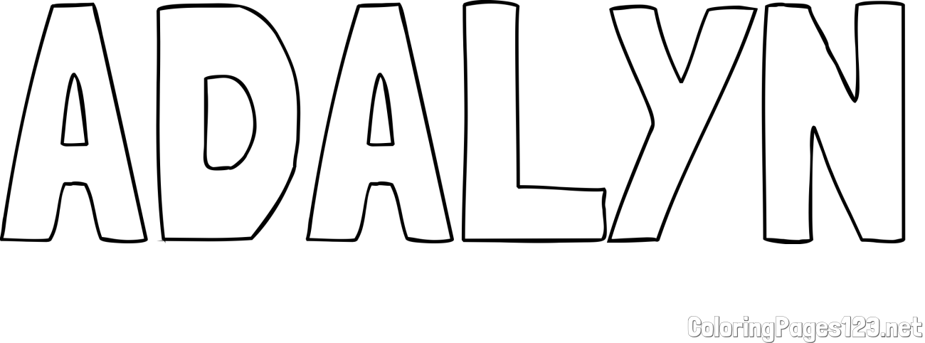 ADALYN Coloring Page