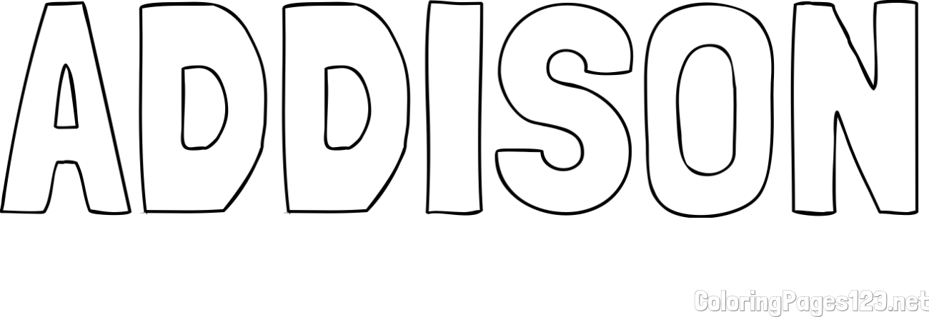 ADDISON Coloring Page