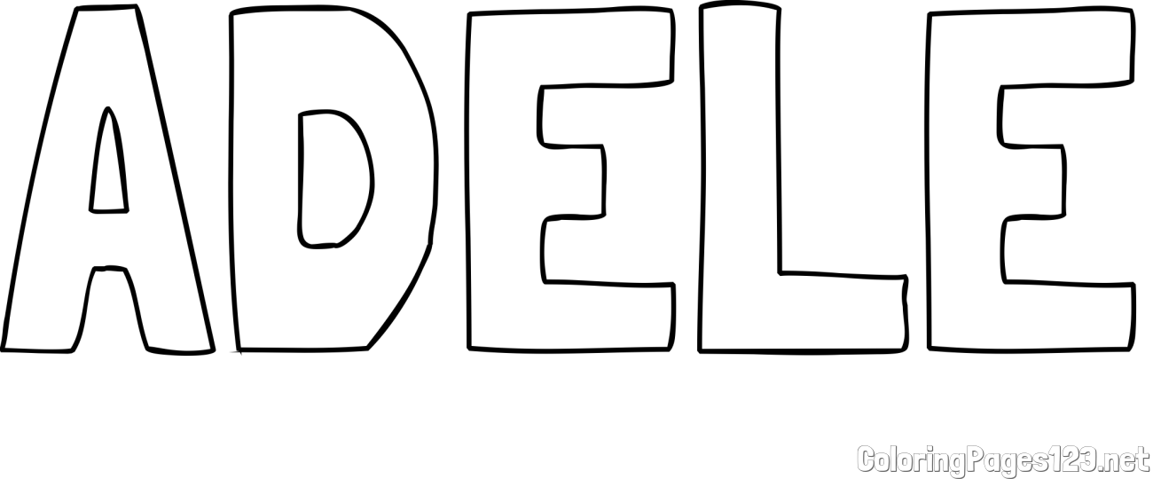 ADELE Coloring Page