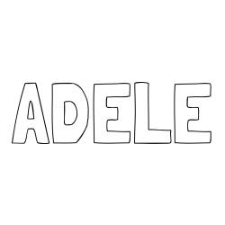 Online Created Coloring Page - ADELE Coloring Page