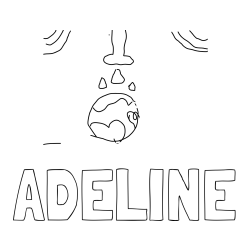 Online Created Coloring Page - ADELINE Coloring Page and earth day