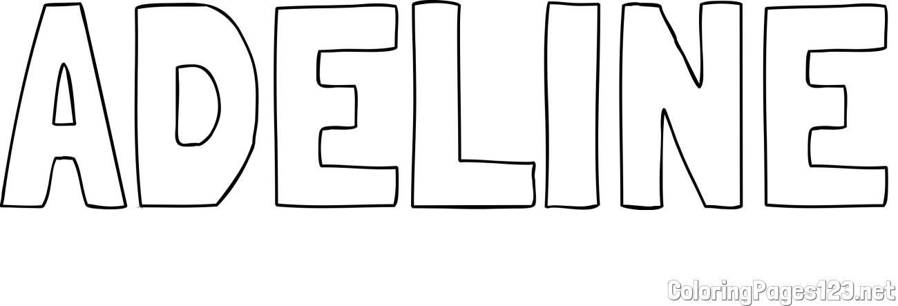 ADELINE Coloring Page