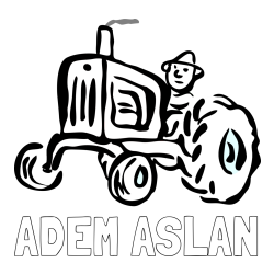 Online Created Coloring Page - ADEM ASLAN Coloring Page and Tractor Coloring Page