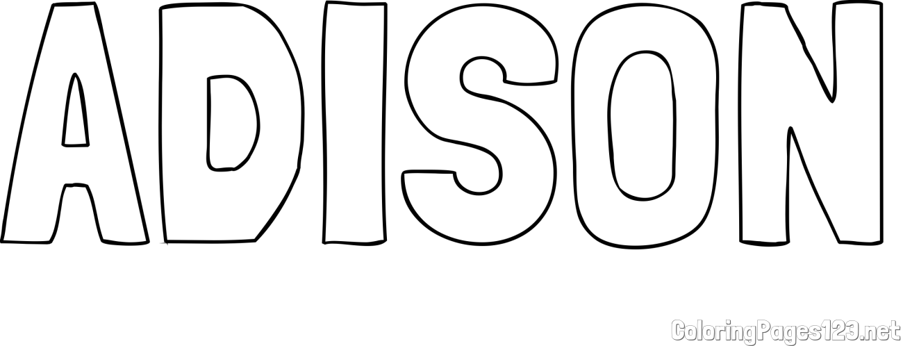 ADISON Coloring Page