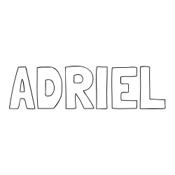 Online Created Coloring Page - ADRIEL Coloring Page