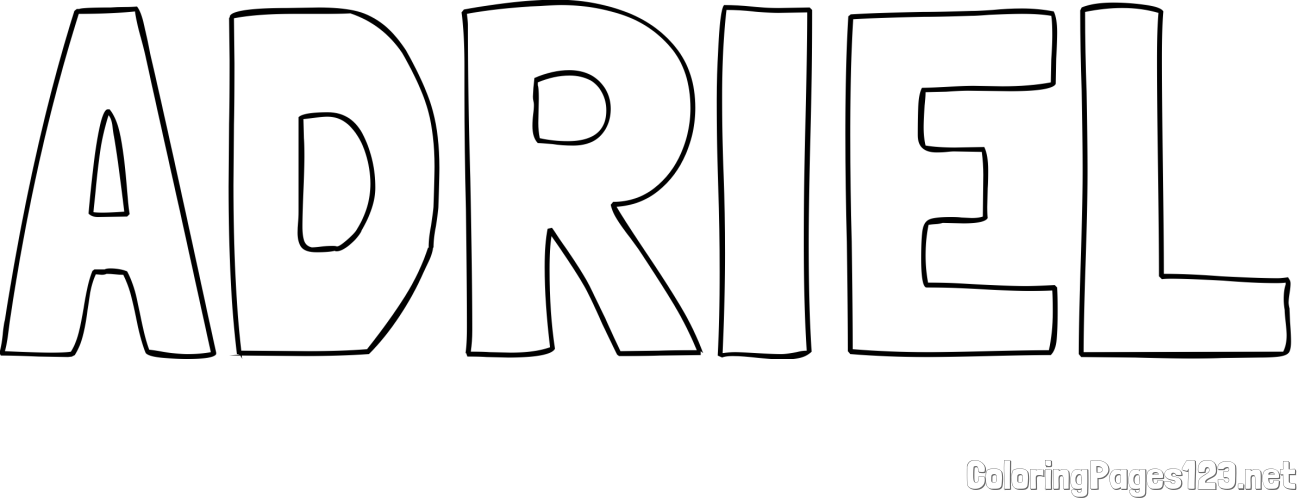 ADRIEL Coloring Page