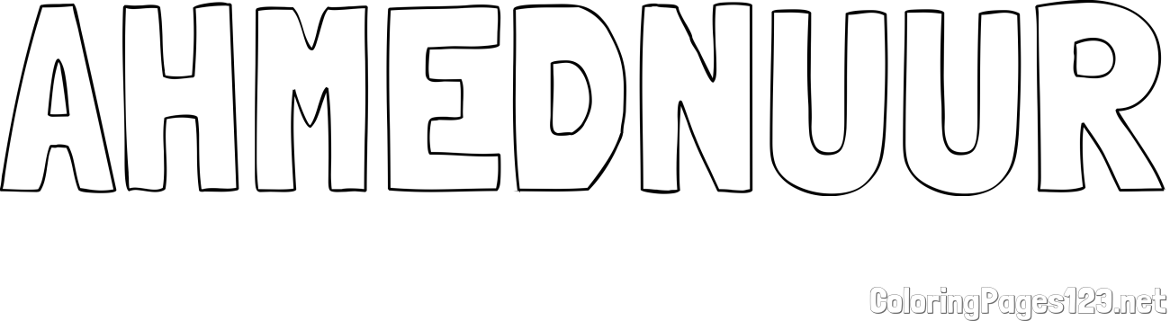 AHMEDNUUR Coloring Page