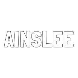 Online Created Coloring Page - AINSLEE Coloring Page