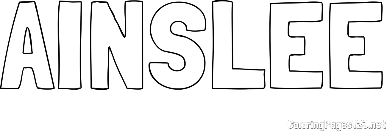 AINSLEE Coloring Page