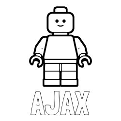 Online Created Coloring Page - AJAX Coloring Page and Easy LEGO Character Coloring Page