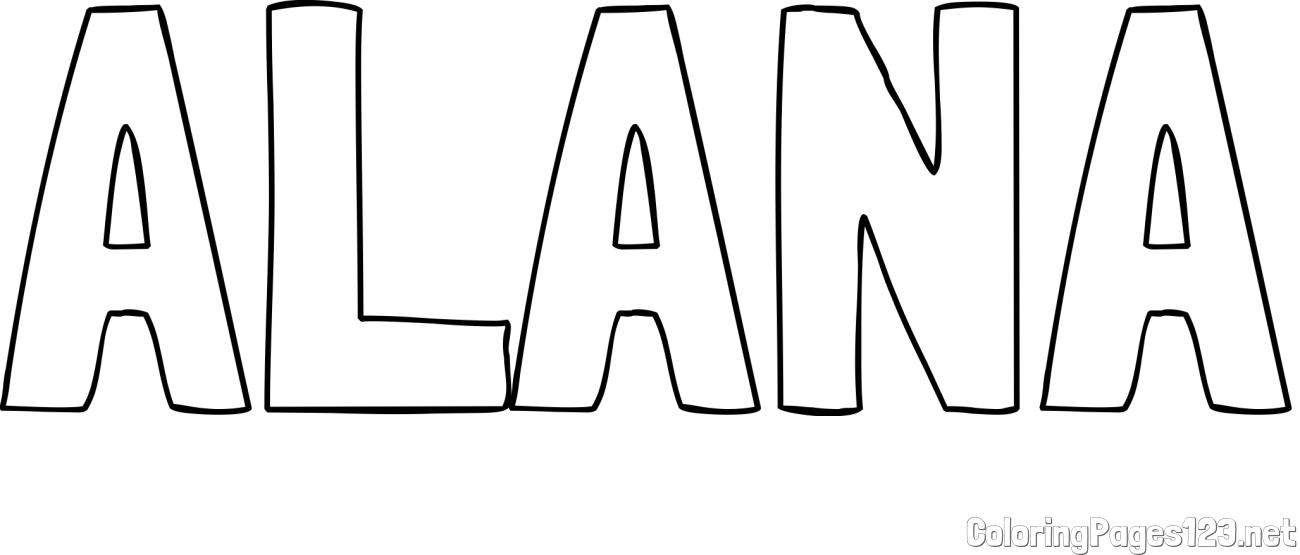ALANA Coloring Page