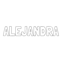 Online Created Coloring Page - ALEJANDRA Coloring Page