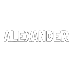 ALEXANDER Coloring Page