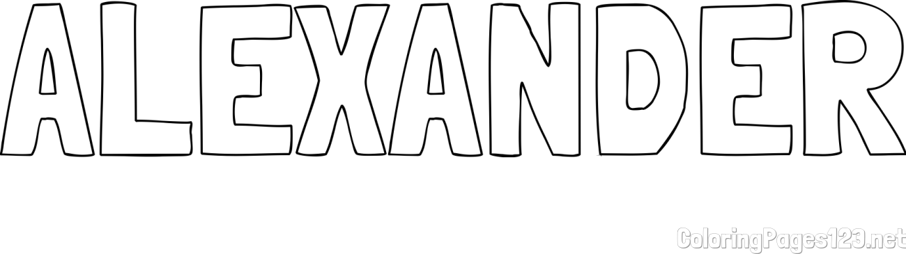 ALEXANDER Coloring Page