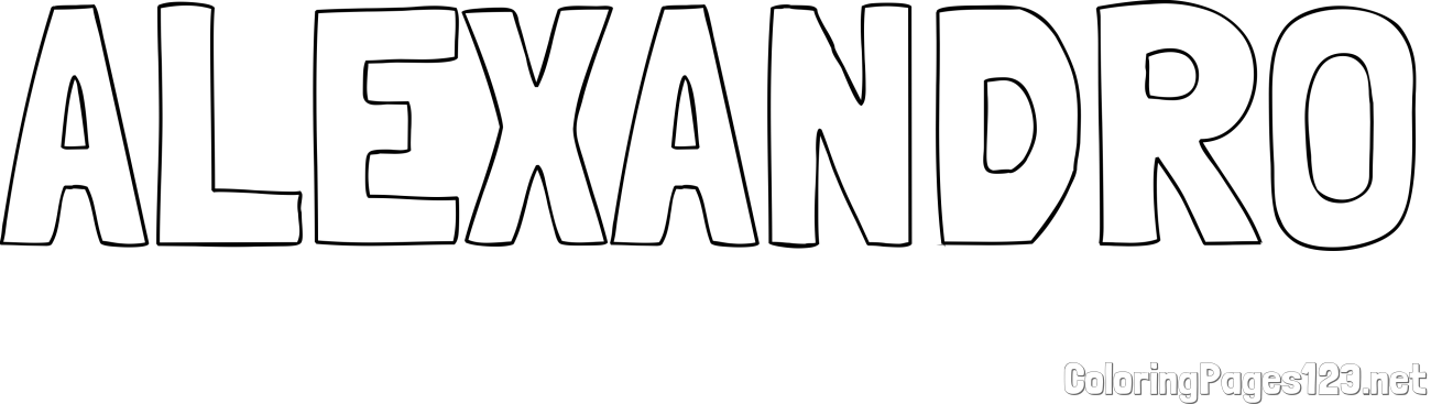 ALEXANDRO Coloring Page
