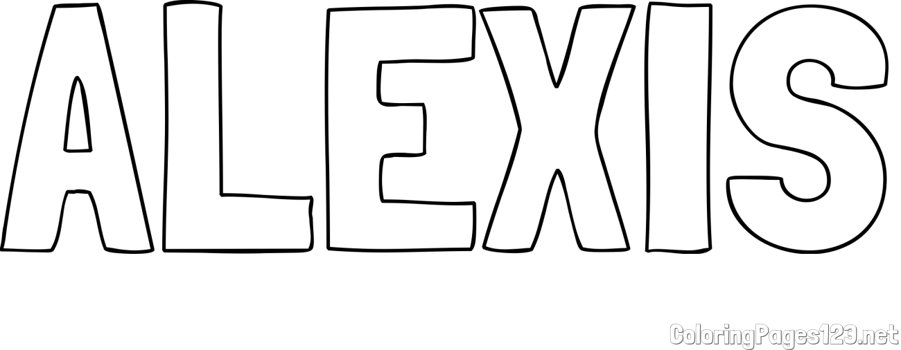 ALEXIS Coloring Page
