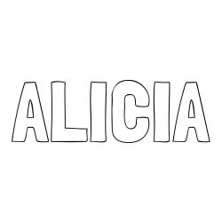 Online Created Coloring Page - ALICIA Coloring Page