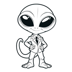 Alien Coloring Page