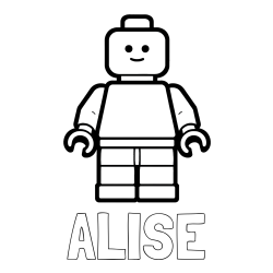 Online Created Coloring Page - ALISE Coloring Page and Easy LEGO Character Coloring Page