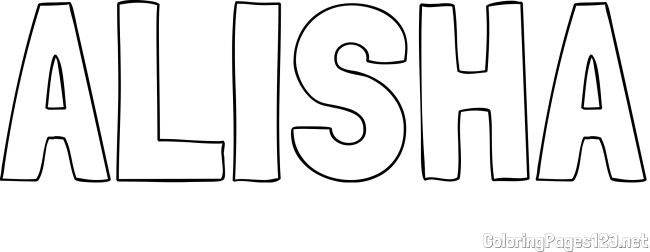 ALISHA Coloring Page