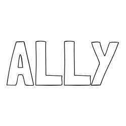 Online Created Coloring Page - ALLY Coloring Page