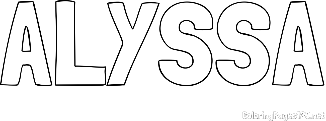 ALYSSA Coloring Page