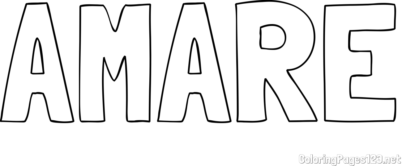 AMARE Coloring Page
