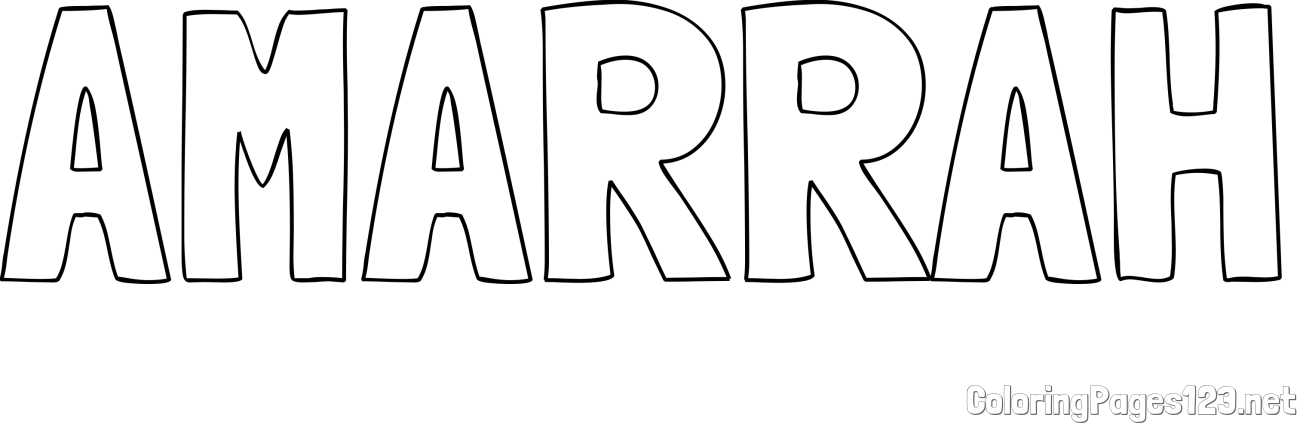 AMARRAH Coloring Page