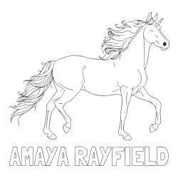 Online Created Coloring Page - AMAYA RAYFIELD Coloring Page and Beautiful Unicorn Coloring Page