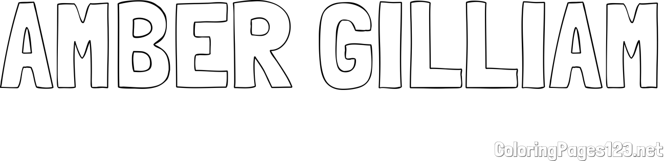 AMBER GILLIAM Coloring Page