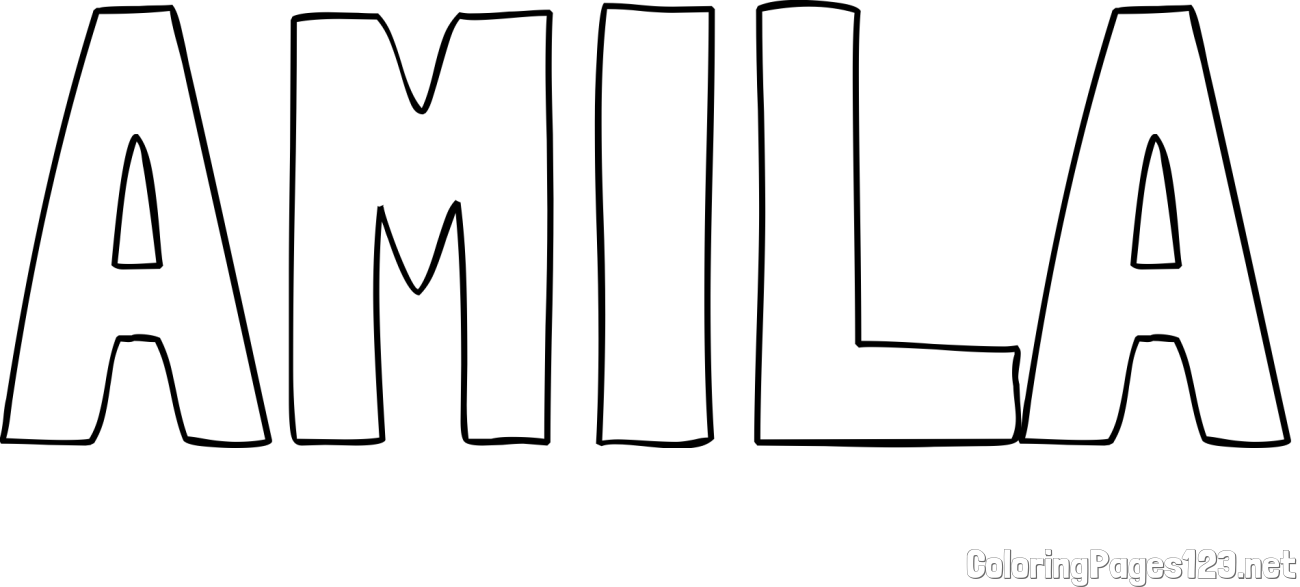 AMILA Coloring Page