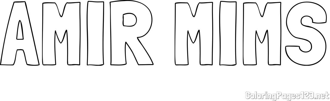 AMIR MIMS Coloring Page