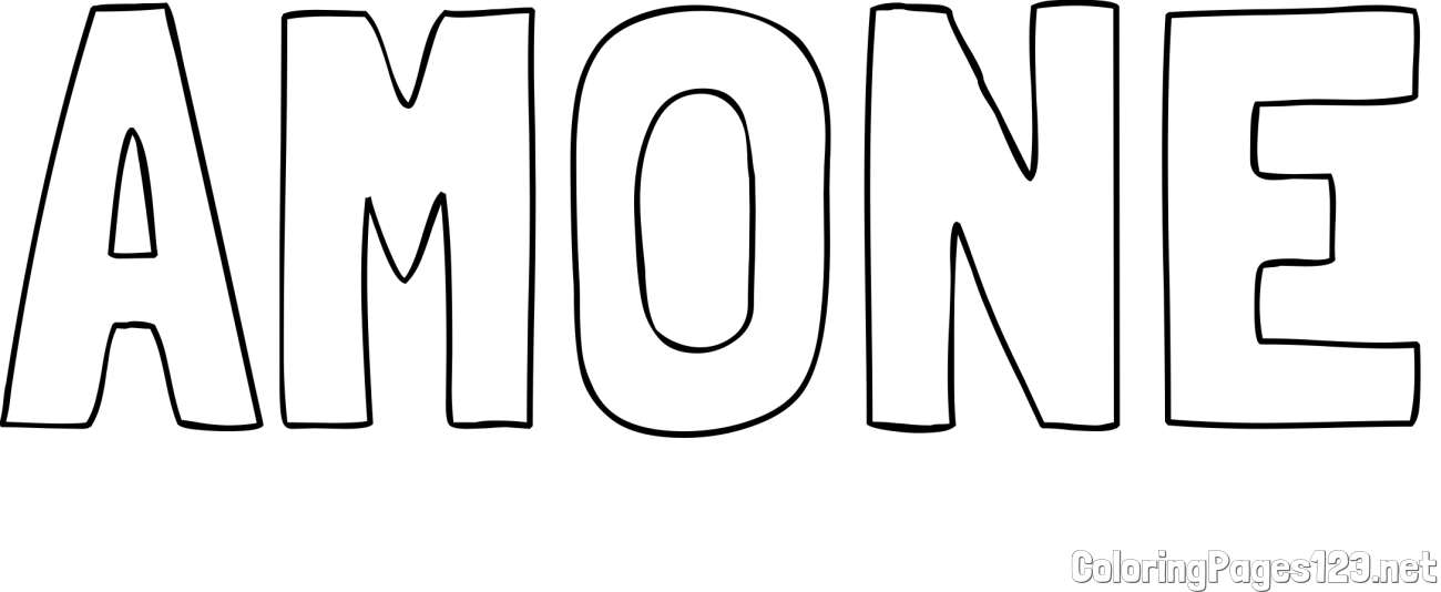 AMONE Coloring Page