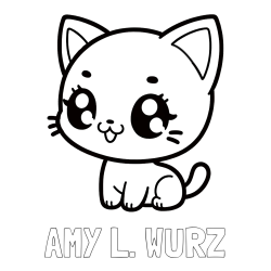 Online Created Coloring Page - AMY L. WURZ Coloring Page and Coloring Page of an Anime Cat