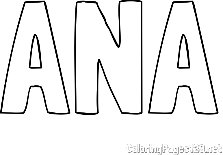 ANA Coloring Page