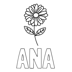 Online Created Coloring Page - ANA Coloring Page and Flower Coloring Page