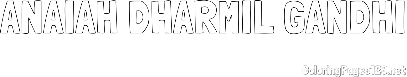 ANAIAH DHARMIL GANDHI Coloring Page
