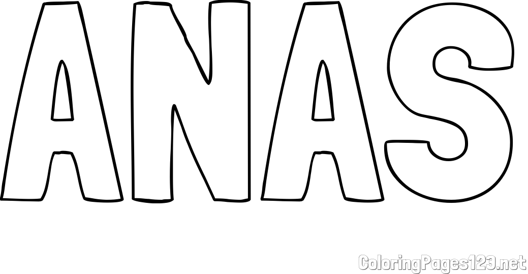 ANAS Coloring Page