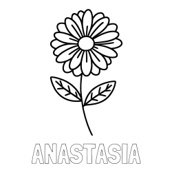 Online Created Coloring Page - ANASTASIA Coloring Page and Flower Coloring Page