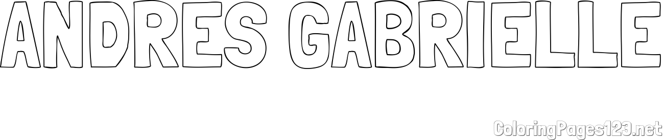 ANDRES GABRIELLE Coloring Page