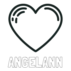 Online Created Coloring Page - ANGELANN Coloring Page and Free Printable Coloring Page of a Heart