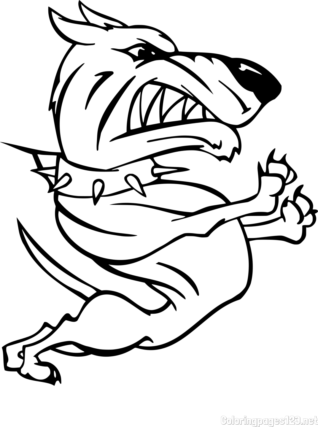 Coloring Page of a Naughty Dog